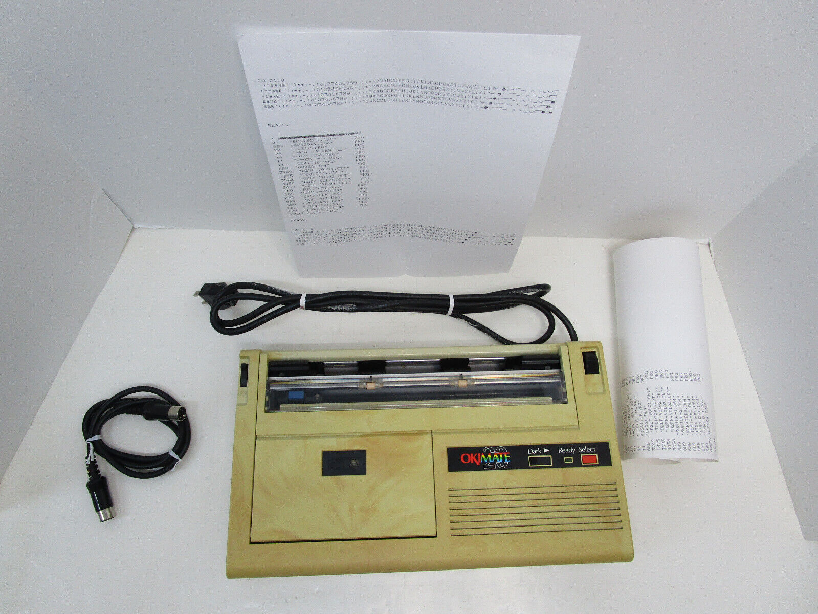 OKIMATE 20 COLOR PRINTER FOR COMMODORE C64 64C +4 C128 TESTED AND WORKING LOT 12