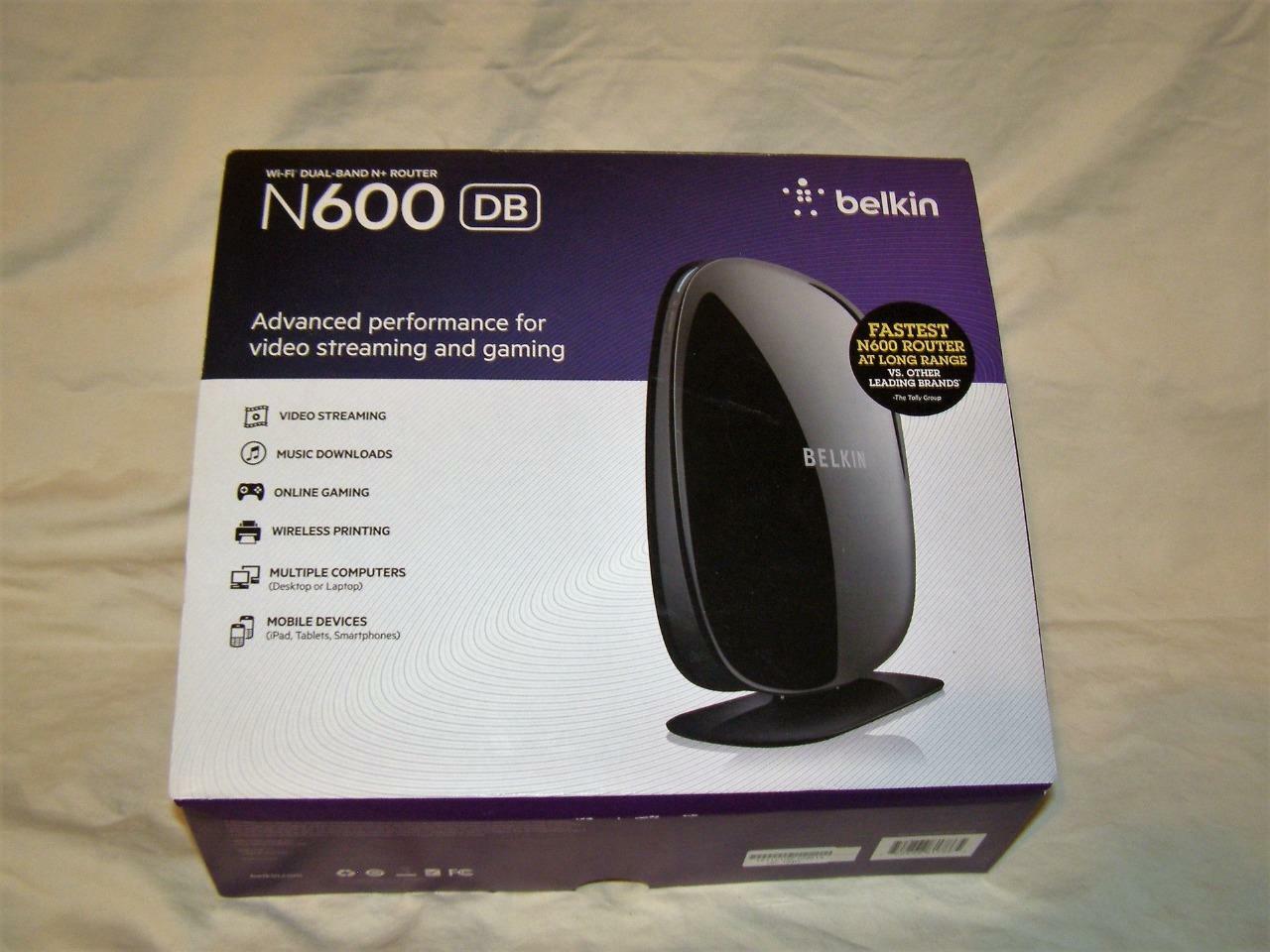 New OB Belkin N600 DB Wi-Fi Dual-Band N+ Router 300 Mbps (F9K1102)