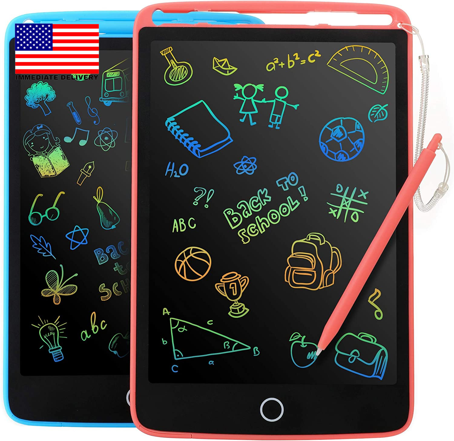 2 Pack LCD Writing Tablet for Kids - Colorful Screen Drawing Board 8.5Inch Doodl