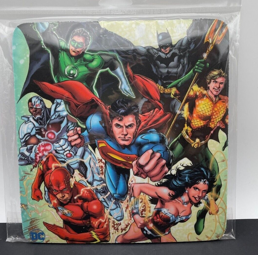 DC COMICS Square Mouse Pad Superheroes Superman Batman Wonder Woman Flash