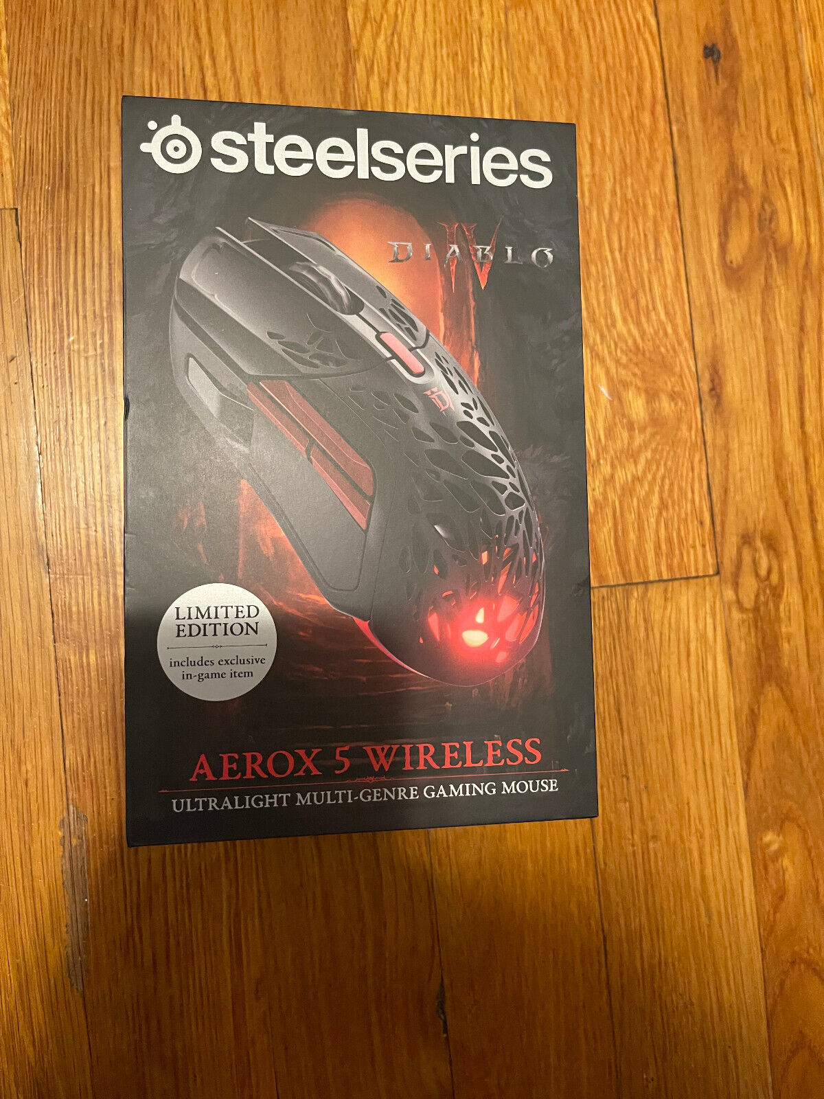 SEALED SteelSeries Aerox 5 Wireless RGB Gaming Mouse Diablo IV 4 Limited Edition