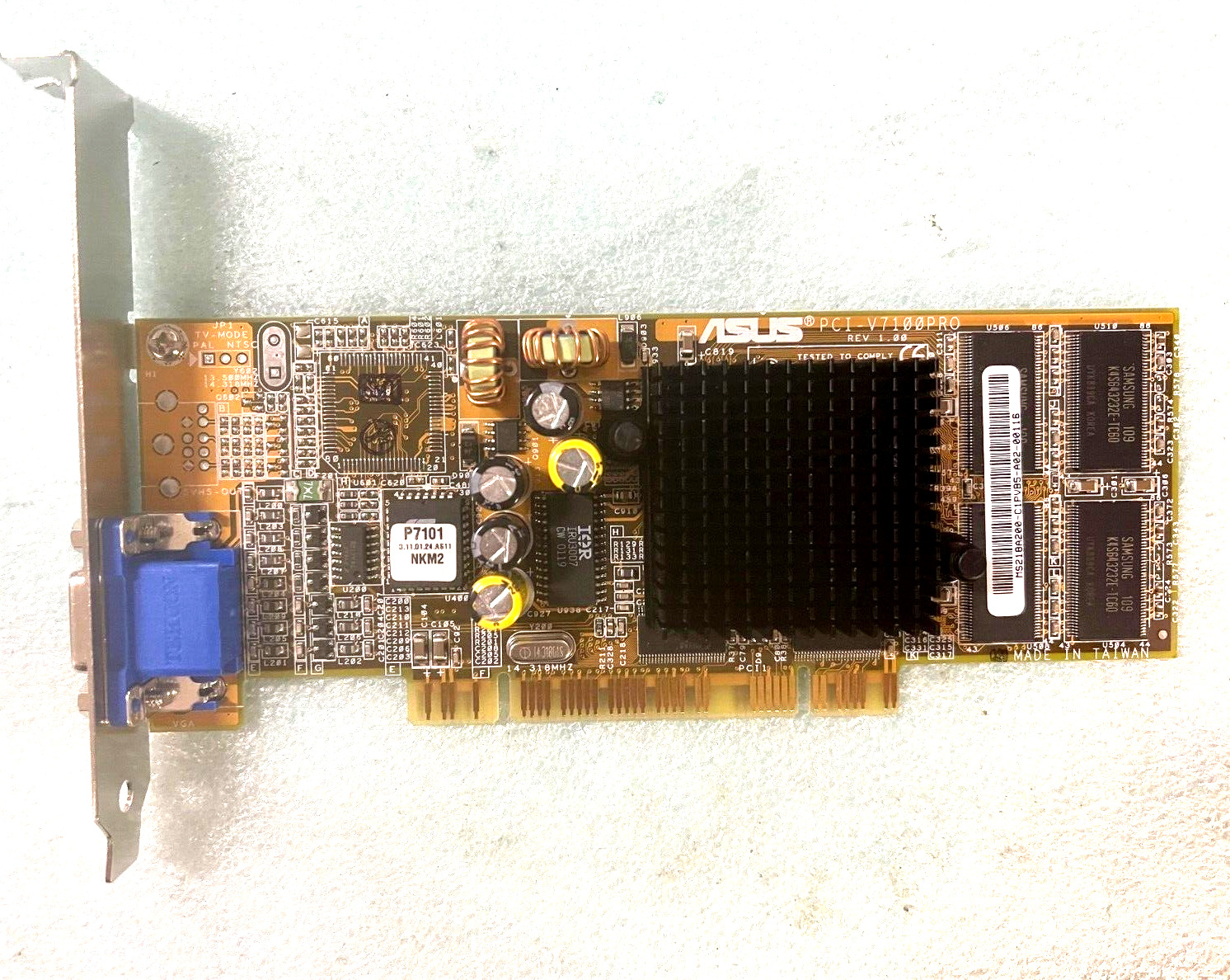 * SALE * VINTAGE ASUS PCI-V7100PRO/PURE/32M 32 MEG PCI VGA CARD VGA ONLY MXB166