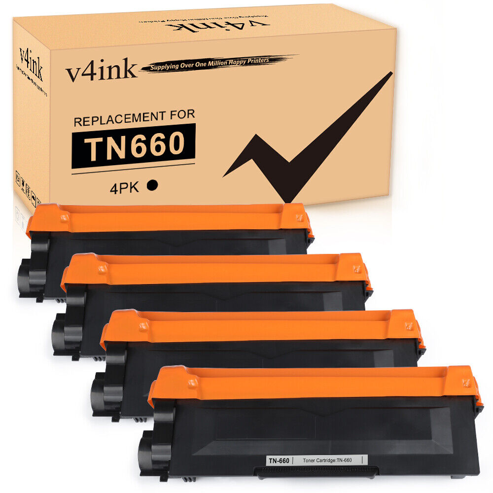 4PK TN660 Toner Cartridge for Brother TN630 HL-L2320D L2340DW MFC-L2700DW