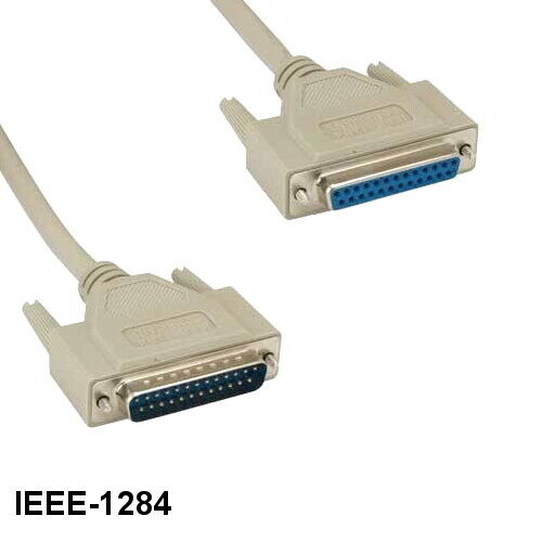 Kentek 10' Feet IEEE-1284 DB25 Parallel Printer Data Extension Cable RS-232
