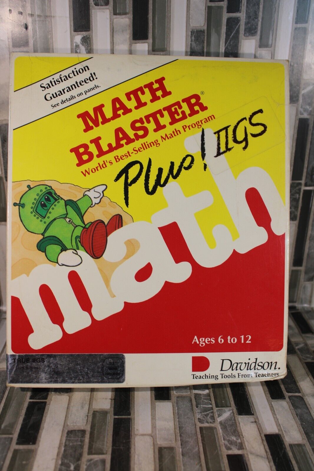 Davidson Math Blaster Computer Game True IIGS Case and Manual Only