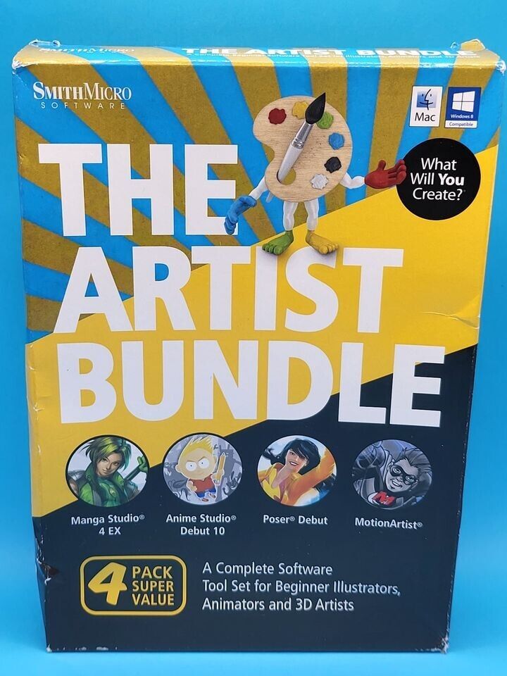 The Artist Bundle 4 Pack Super Value Complete Software Tool Set Mac & Windows 8