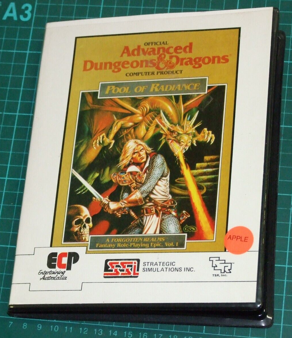 Pool Of Radiance Advanced D&D Game from SSI for Apple II