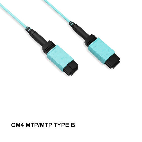 Kentek 1 Meter MTP Type B OM4 50/125 Multi-Mode 12 Fibers Trunk Cable OFNP MPO