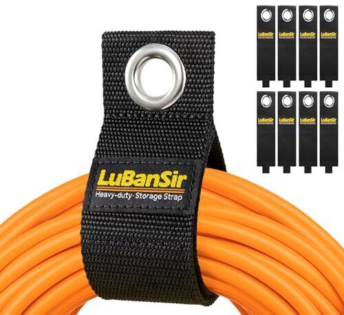  9 Pack Extension Cord Holder, 17-Inch Heavy Duty Storage Strap for X-Large