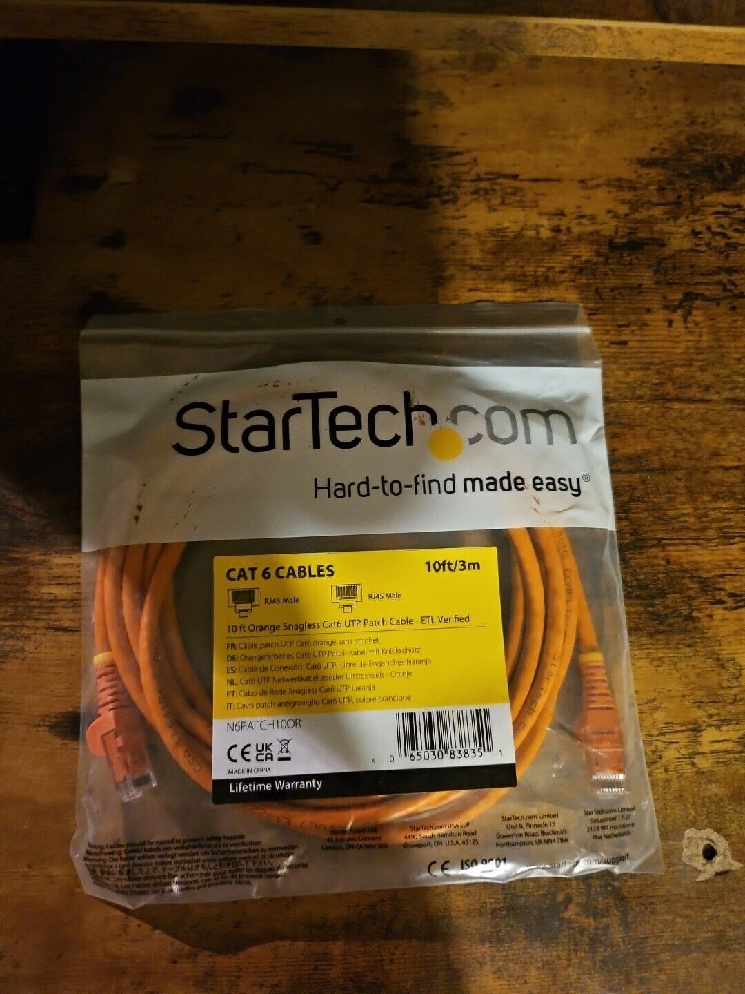 StarTech.com 10ft CAT6 Ethernet Cable - Orange Snagless Gigabit - 100W PoE UTP 6