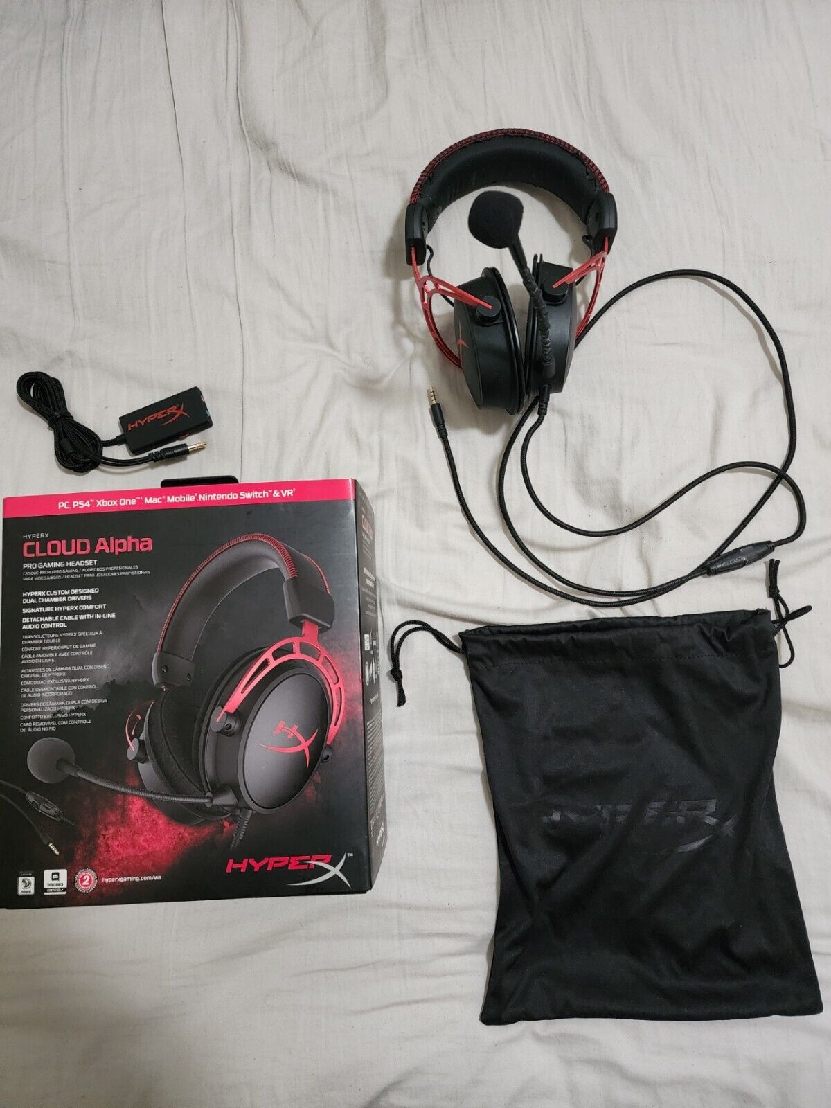 HyperX Cloud Alpha Wired Gaming Headset - Red