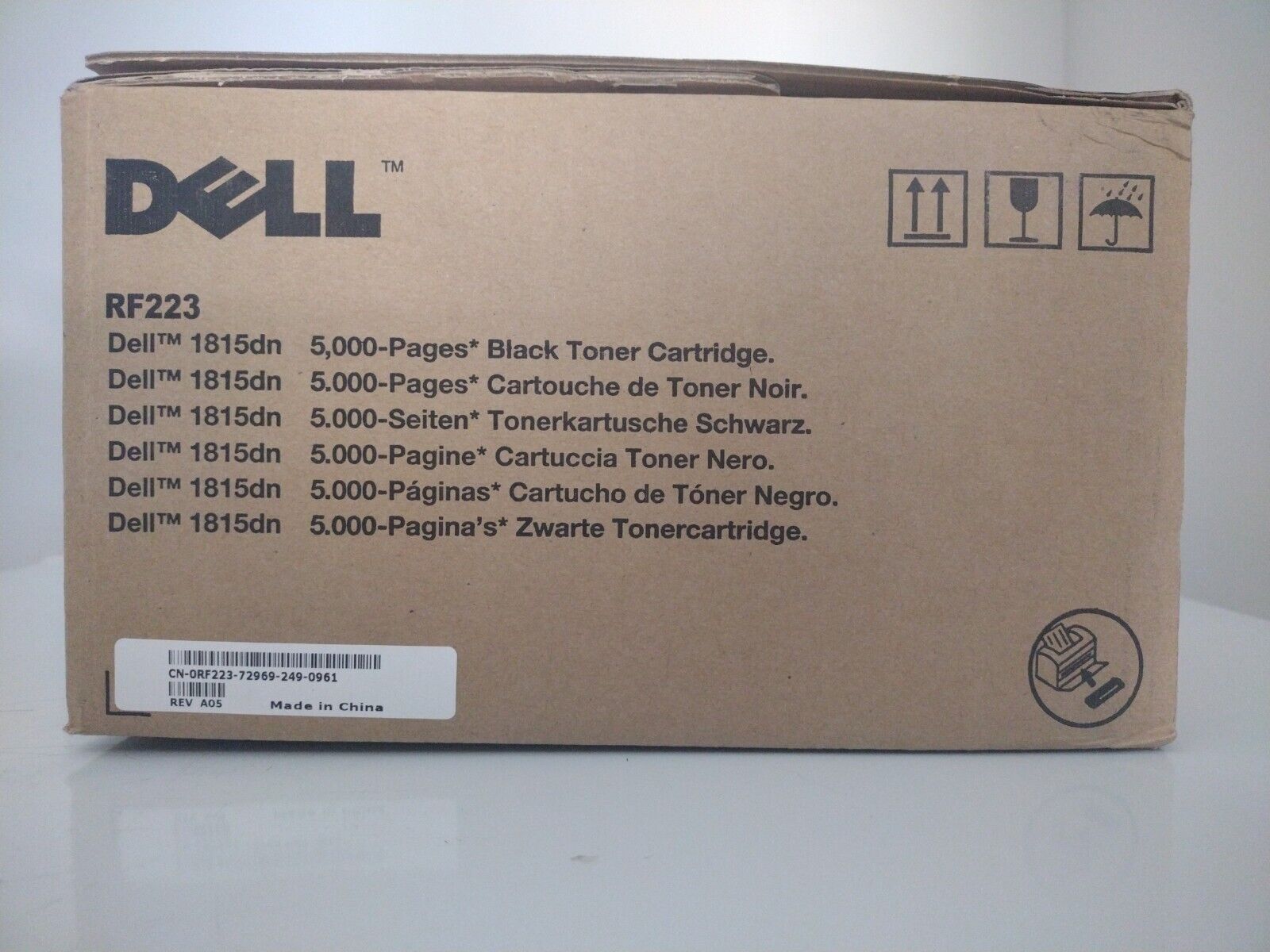 New Genuine Dell RF223 Black Toner 5000 Yield 310-7945 for 1815dn Printer PF658