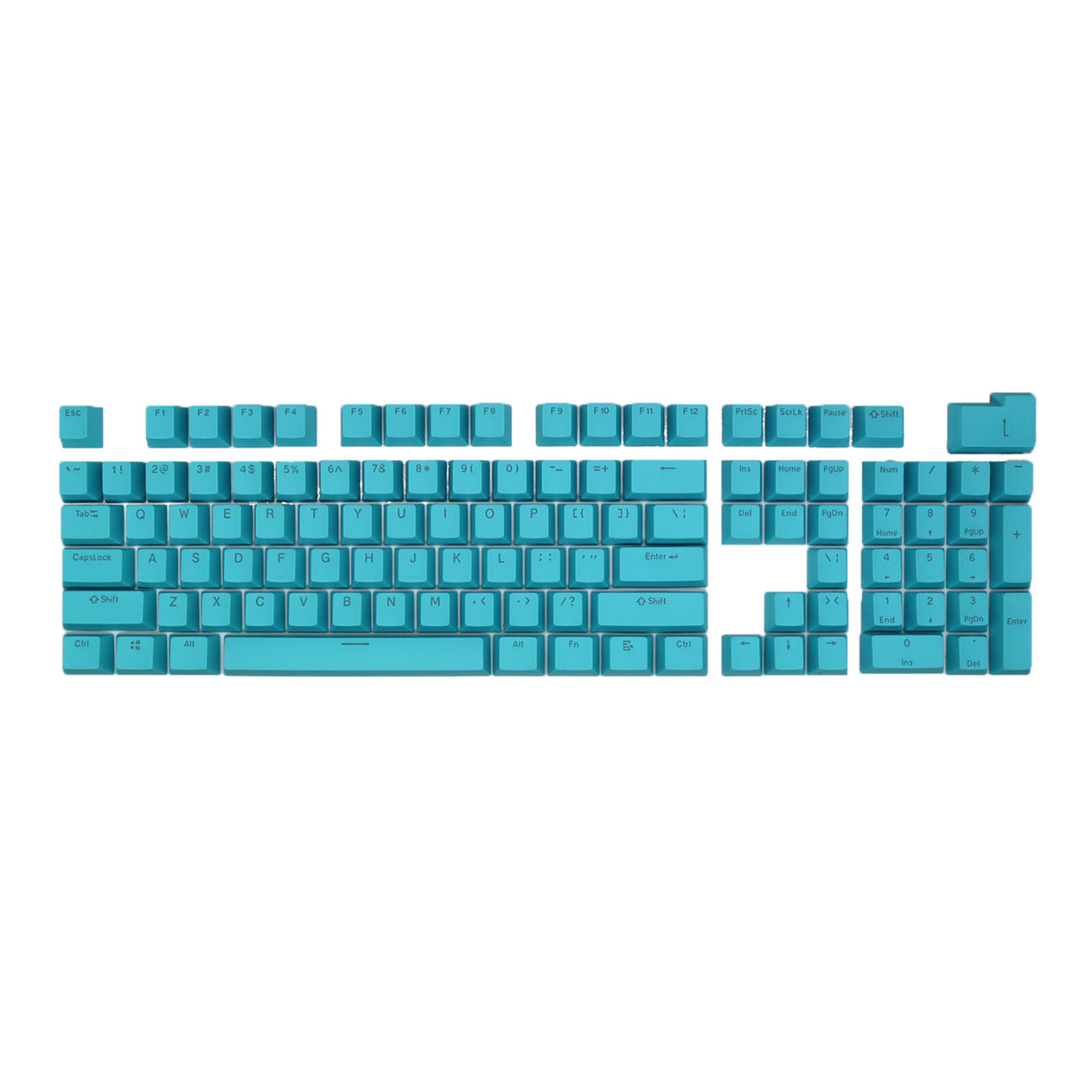 104 Key Backlit Clear Keycap Set OEM for Mechanical Keyboard Layout n