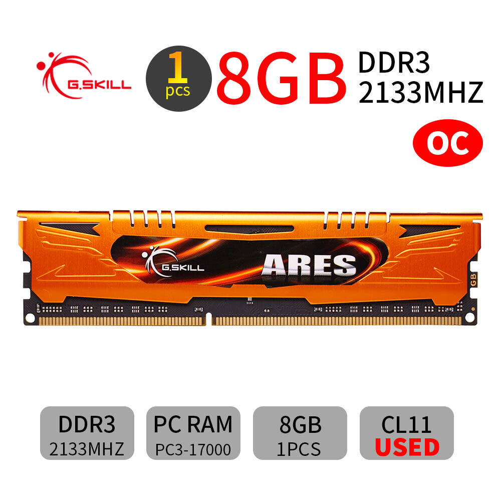 G.Skill Ares 32GB 16GB 8GB DDR3 OC 2133Mhz PC3-17000U Desktop Memory RAM LOT AU