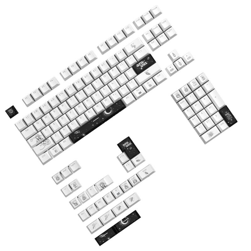 Backlit Keycaps Double Shot 108/135PCS Keyboard Oil Resistant Thick PBT Keycap