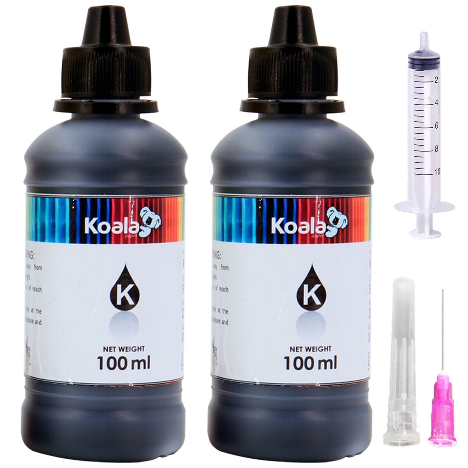 200ML Koala Black Ink Refill Kit for Canon PG-243 CL-244 PIXMA MX492 MG2520 2522