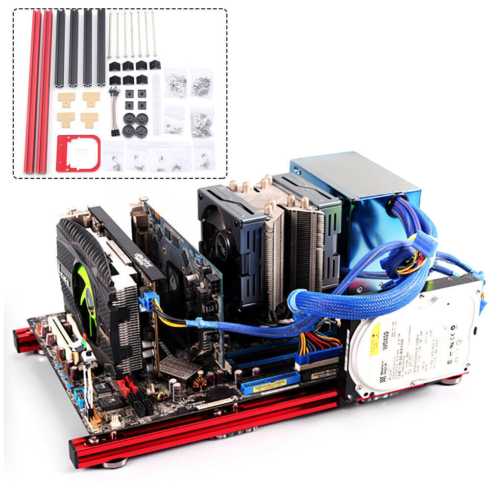 ATX PC Test Bench Open Frame Air Case Cooling Fan Motherboard Chassic Support