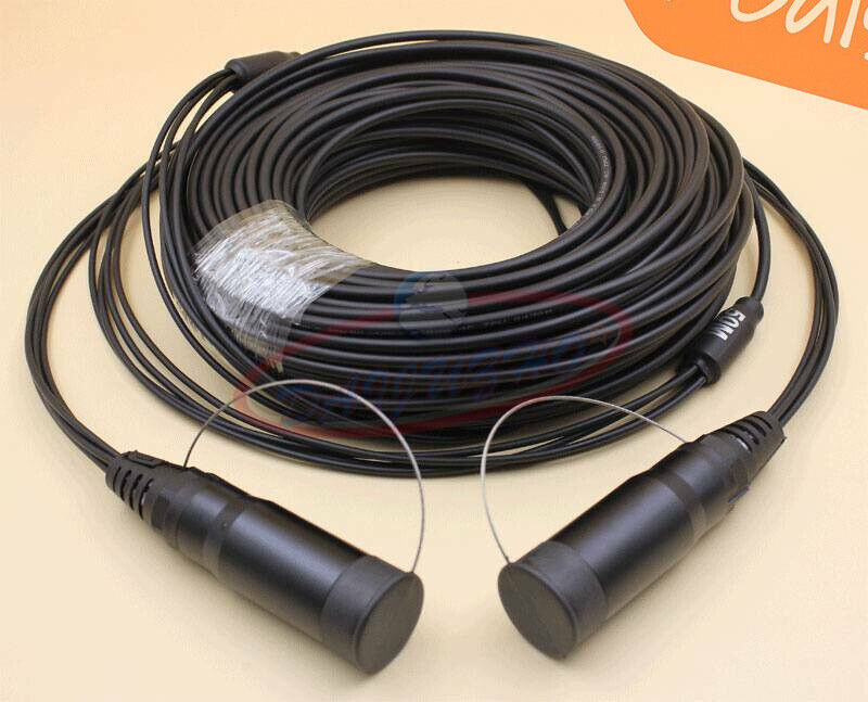1PC New LC MM Fiber Optic Patch Cord Waterproof 4 cores Armored TPU Cable100M