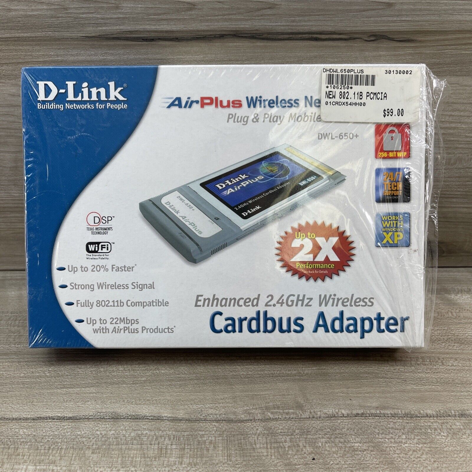 BRAND NEW D-link AirPro 2.4GHz Wireless Adapter Cardbus DWL-650