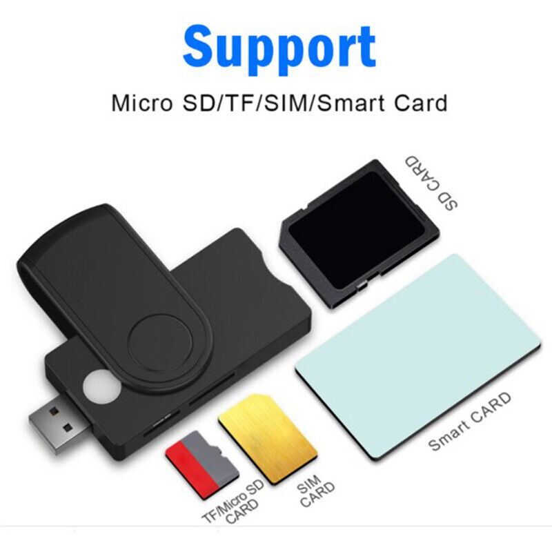 UTHAI X02 USB SIM Smart Card Reader For Bank Card CAC ID SIM SD TF/Micro SD