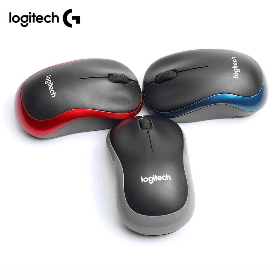 Logitech M185 Wireless Mouse, 2.4GHz Optical 1000 DPI For PC, Mac, Laptop - Blue