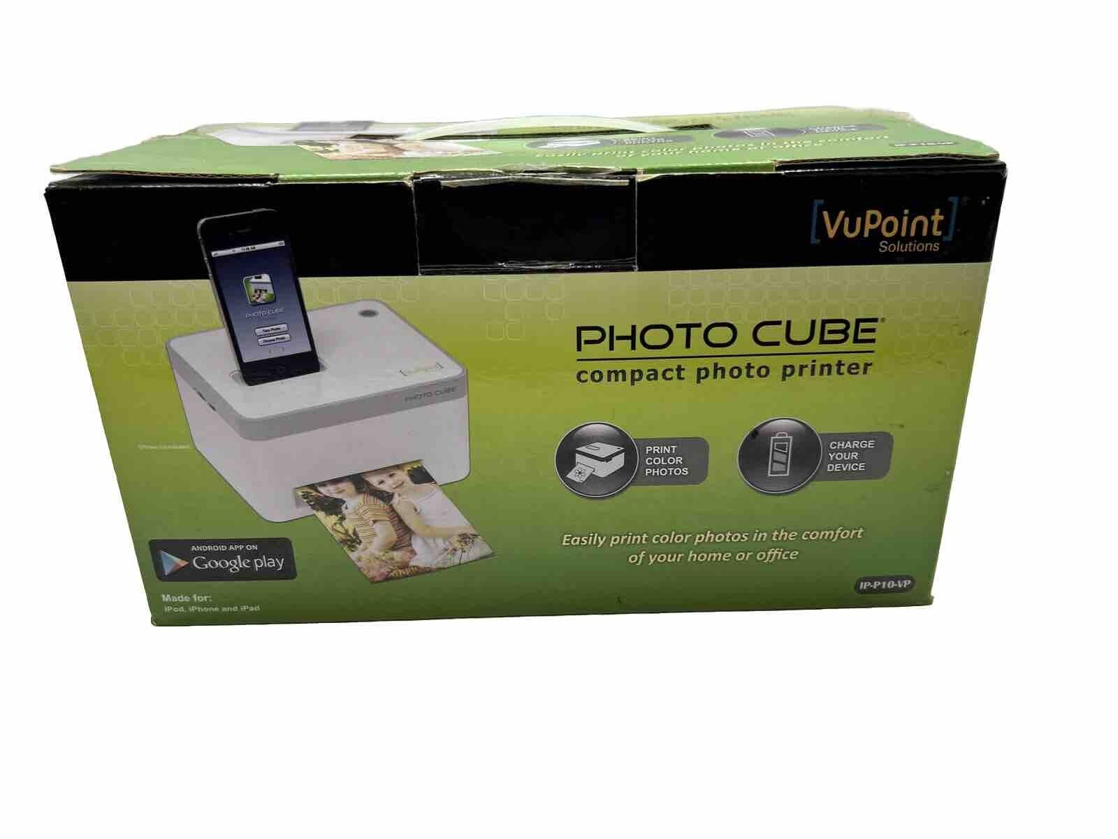 Vupoint Solutions Photo Cube Compact Printer IP-P10-VP iPod iPad iPhone Android