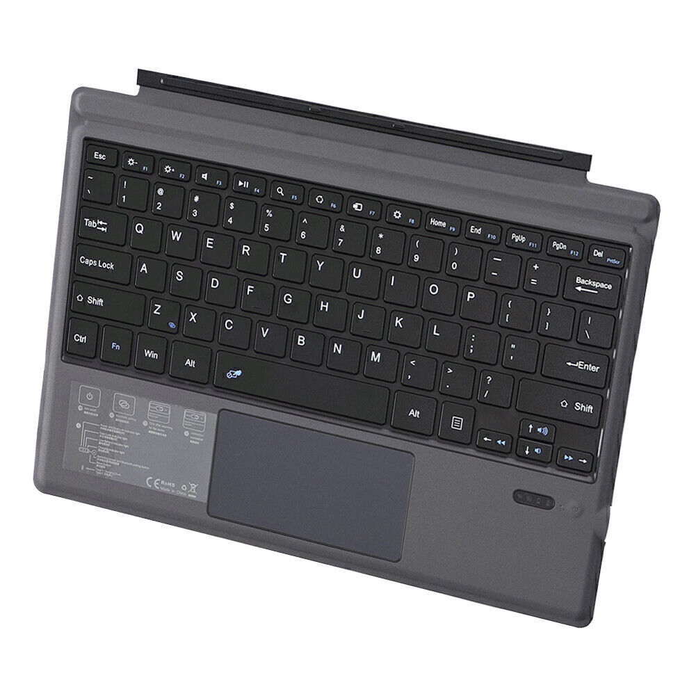For Microsoft Surface Pro 7 Color Microfiber Bottom With Touch Wireless Keyboard