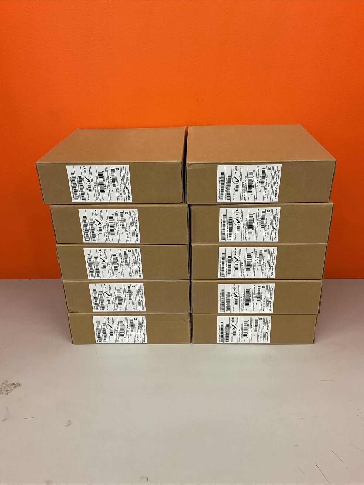 Lot Of (10) Poly VVX 450 12 Lines Business IP Phone PoE 2200-48840-025 Open Box