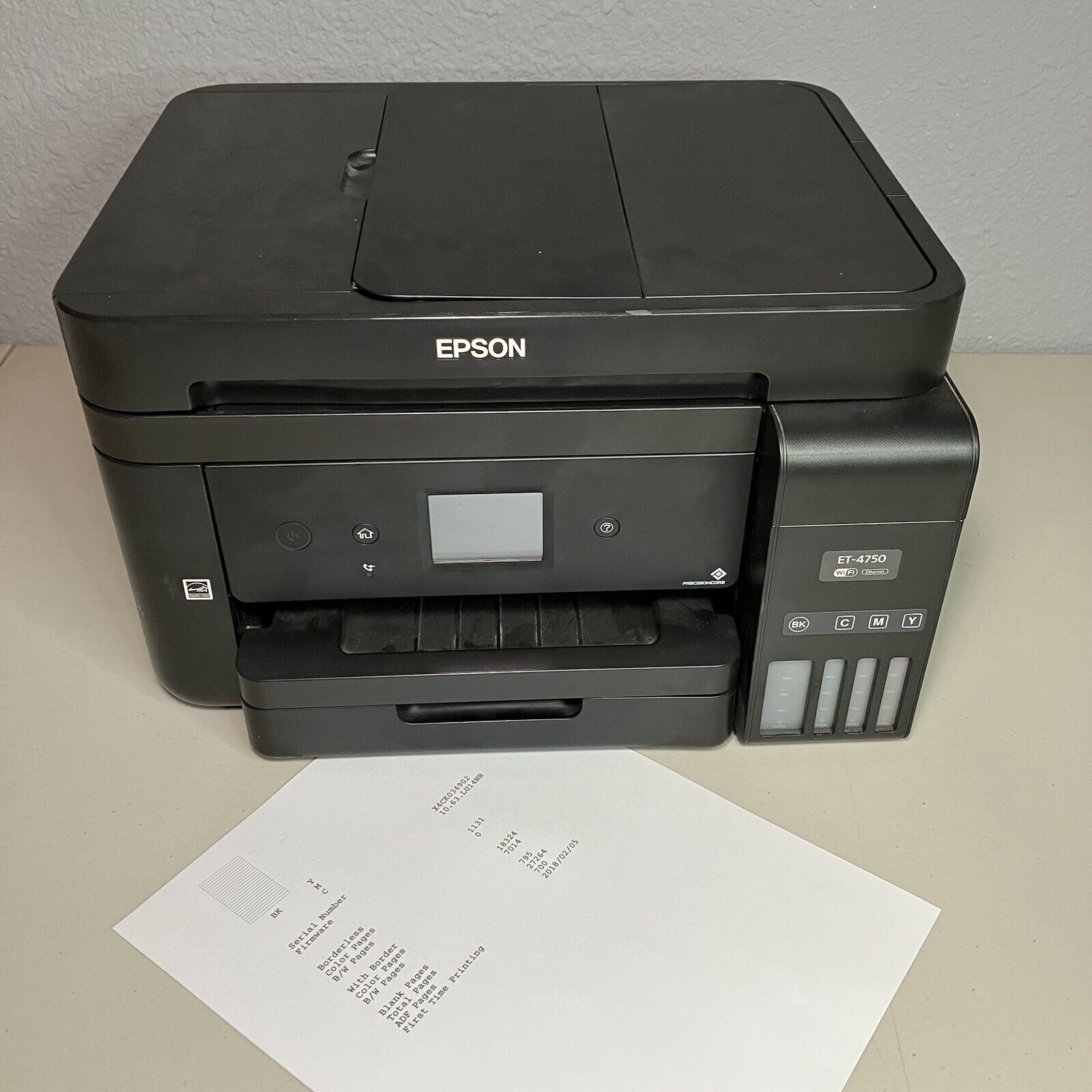 Epson WorkForce ET-4750 EcoTank All-in-One Supertank Inkjet Printer - READ