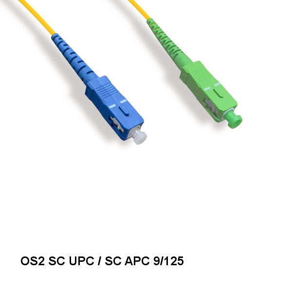 10PCS 5 Meter SC/SC APC OS2 9 /125 Simplex Single-Mode Fiber Optic Cable OFNR