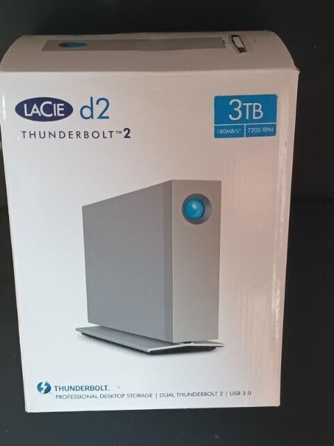 3TB - LaCie d2 Thunderbolt 2 USB 3.0 7200RPM- 180MBPS