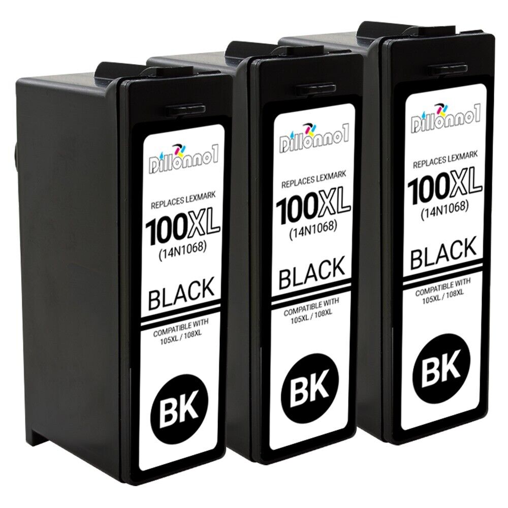 3PK For Lexmark 100XL Black Ink Cartridges Interpret S405