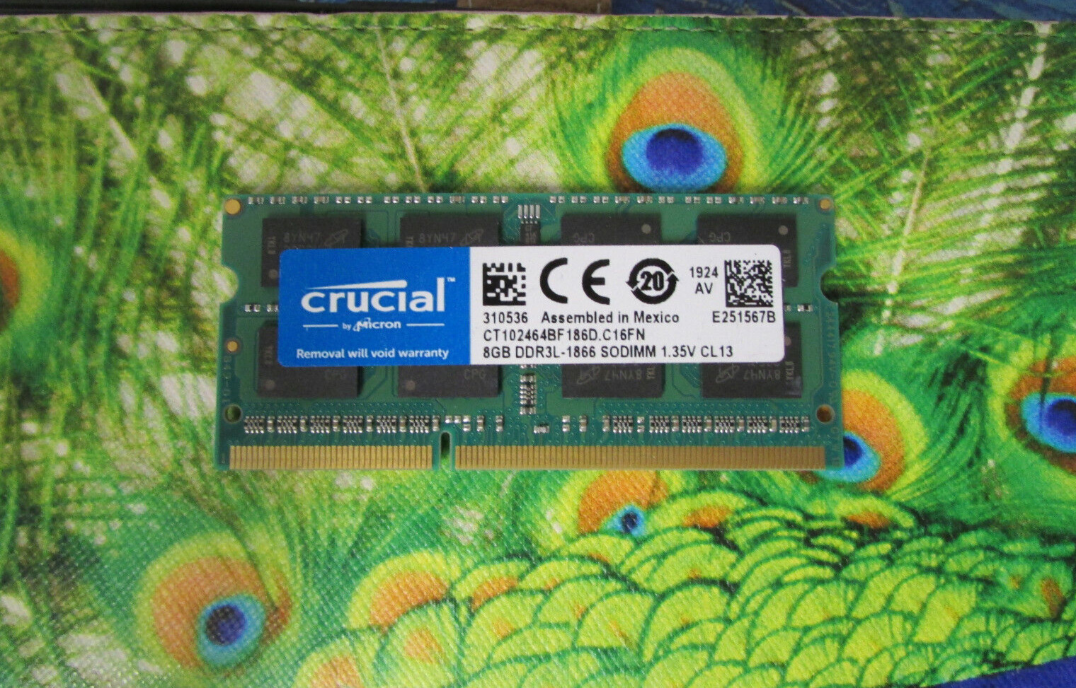 Lot 50 pcs Crucial 8GB DDR3L 1866Mhz PC3L-14900 1.35V SODIMM Ram CT102464BF186D