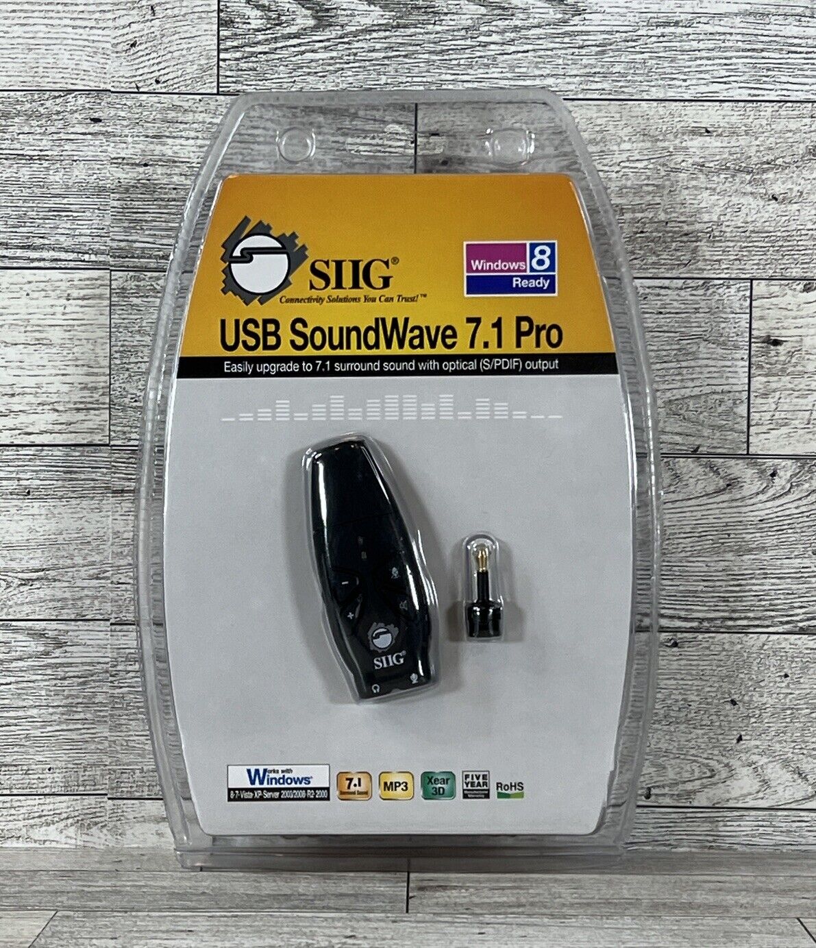 SIIG ALP1505X USB SoundWave 7.1 Pro Upgrade To 7.1 w/ Optical S/PDIF Output NEW