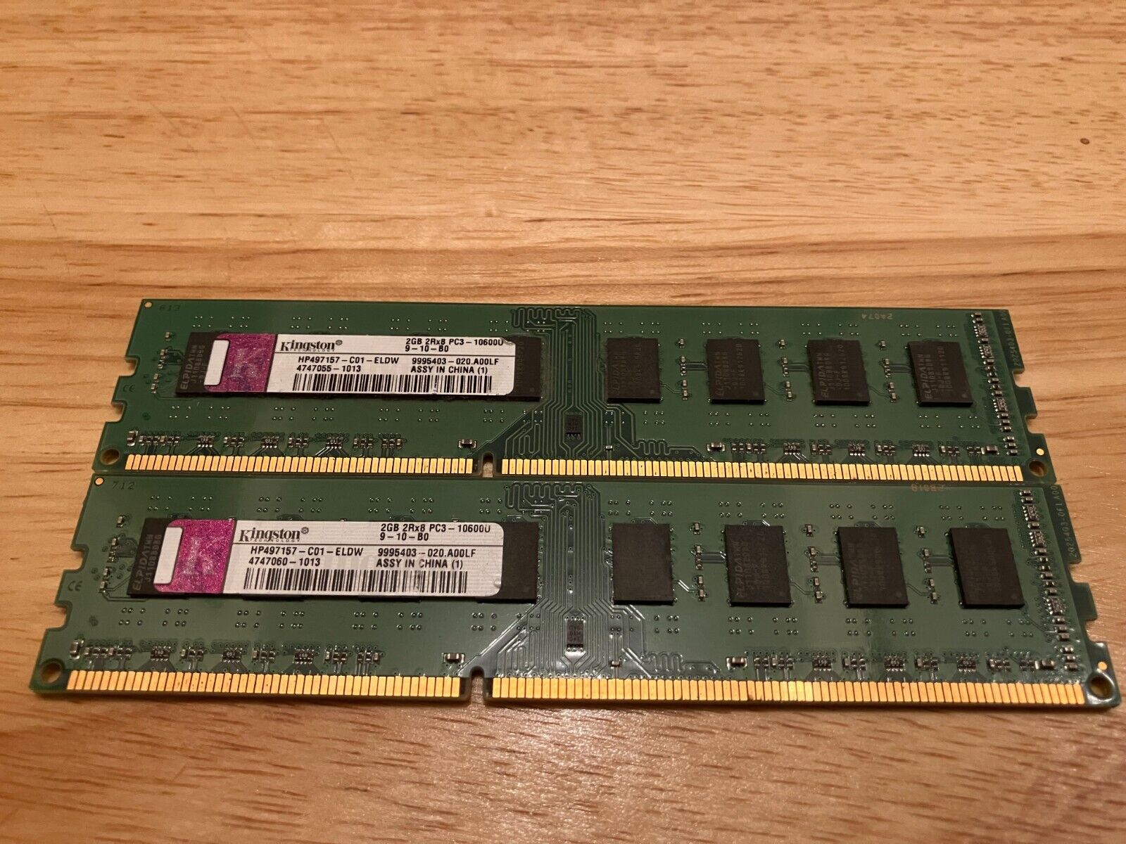 Kingston 4GB Kit (2x2GB) PC3-10600U DDR3 1.5V Non-ECC DIMM RAM
