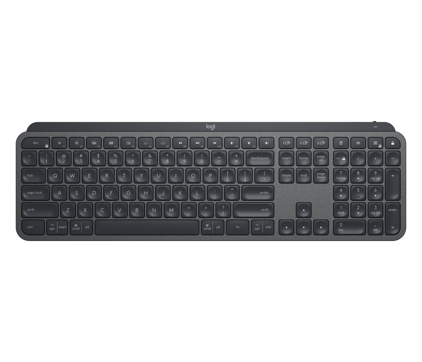 Logitech MX Keys Advanced Wireless Illuminated Keyboard - Graphite (/GM1-1471...