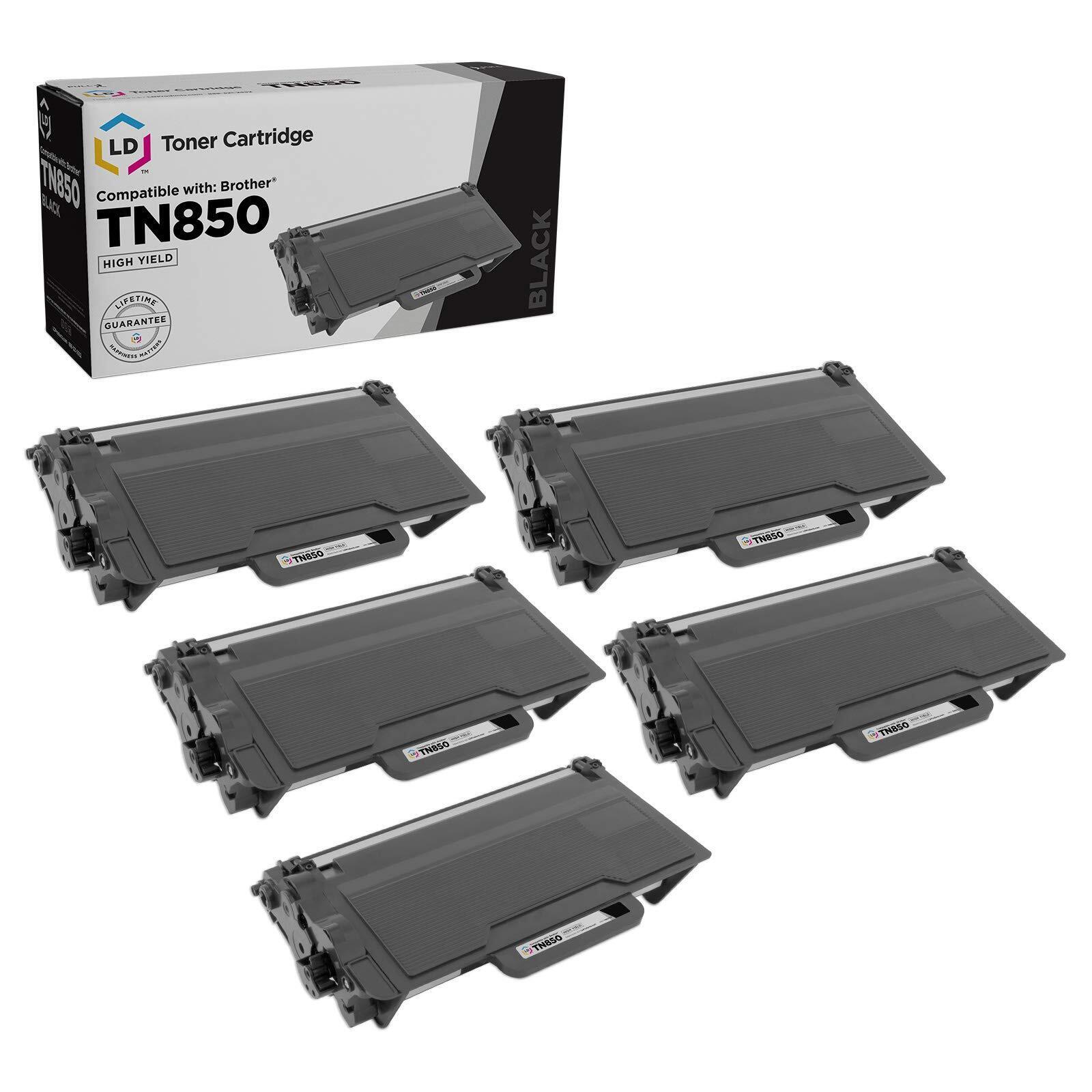 LD Compatible TN580 5PK High Yield Black Toner for Brother DCP-L5500DN DCP-L5600