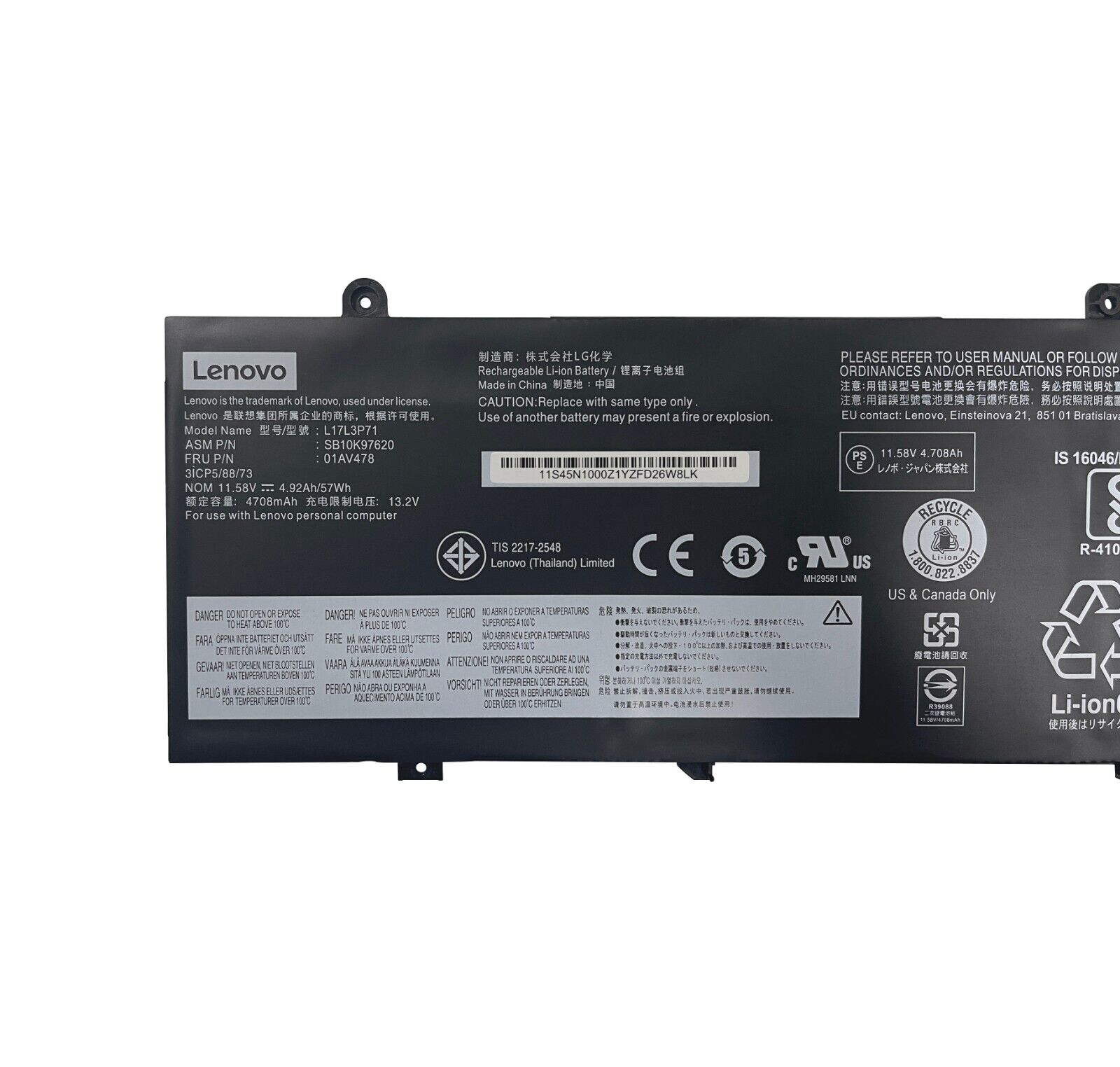 NEW OEM Genuine 57Wh 01AV478 01AV479 01AV480 Battery For Lenovo ThinkPad T480s