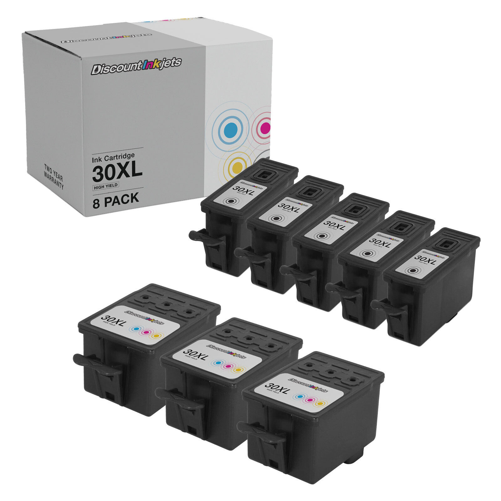 8pk #10 Ink Cartridges for Kodak Black & Color Set EasyShare 5100 5300 5500