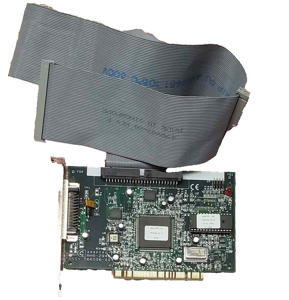 Adaptec AHA-2940 S9 PCI SCSI-2 host adapter, internal & external 50-pin + cable