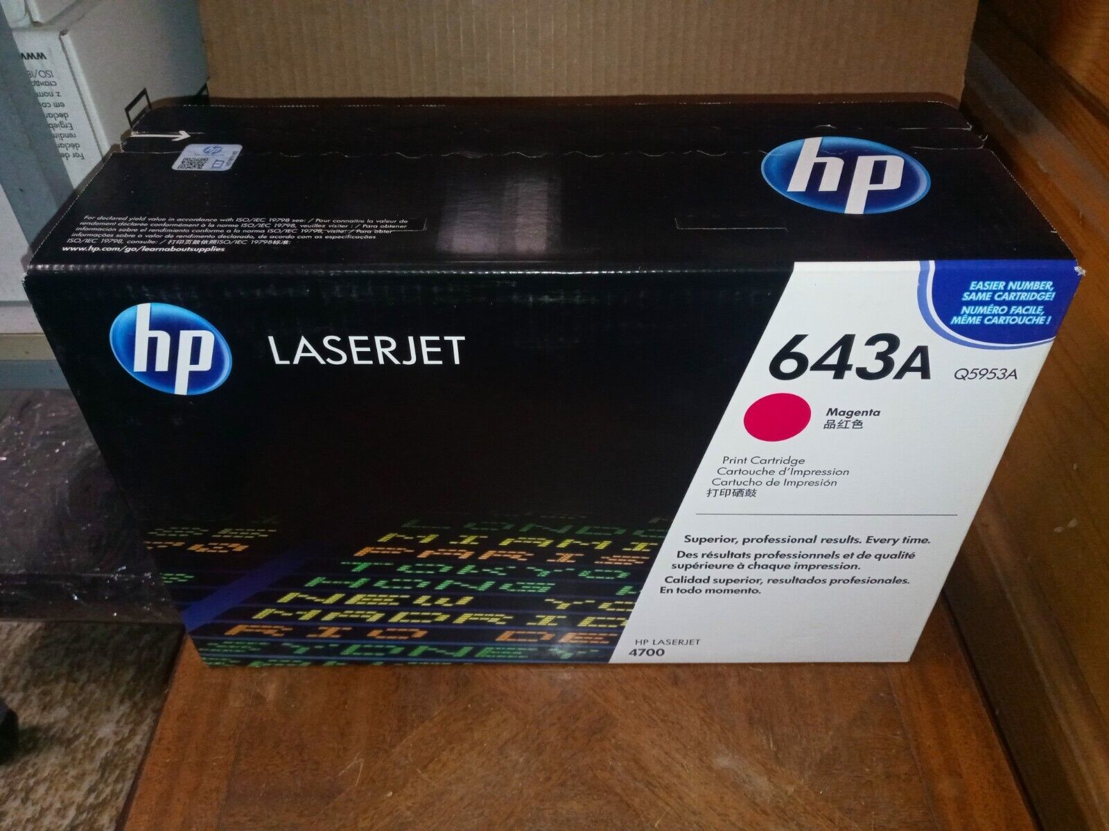 HP LaserJet Q5953A Magenta Toner Print Cartridge 643A 4700 OEM NEW SEALED Box