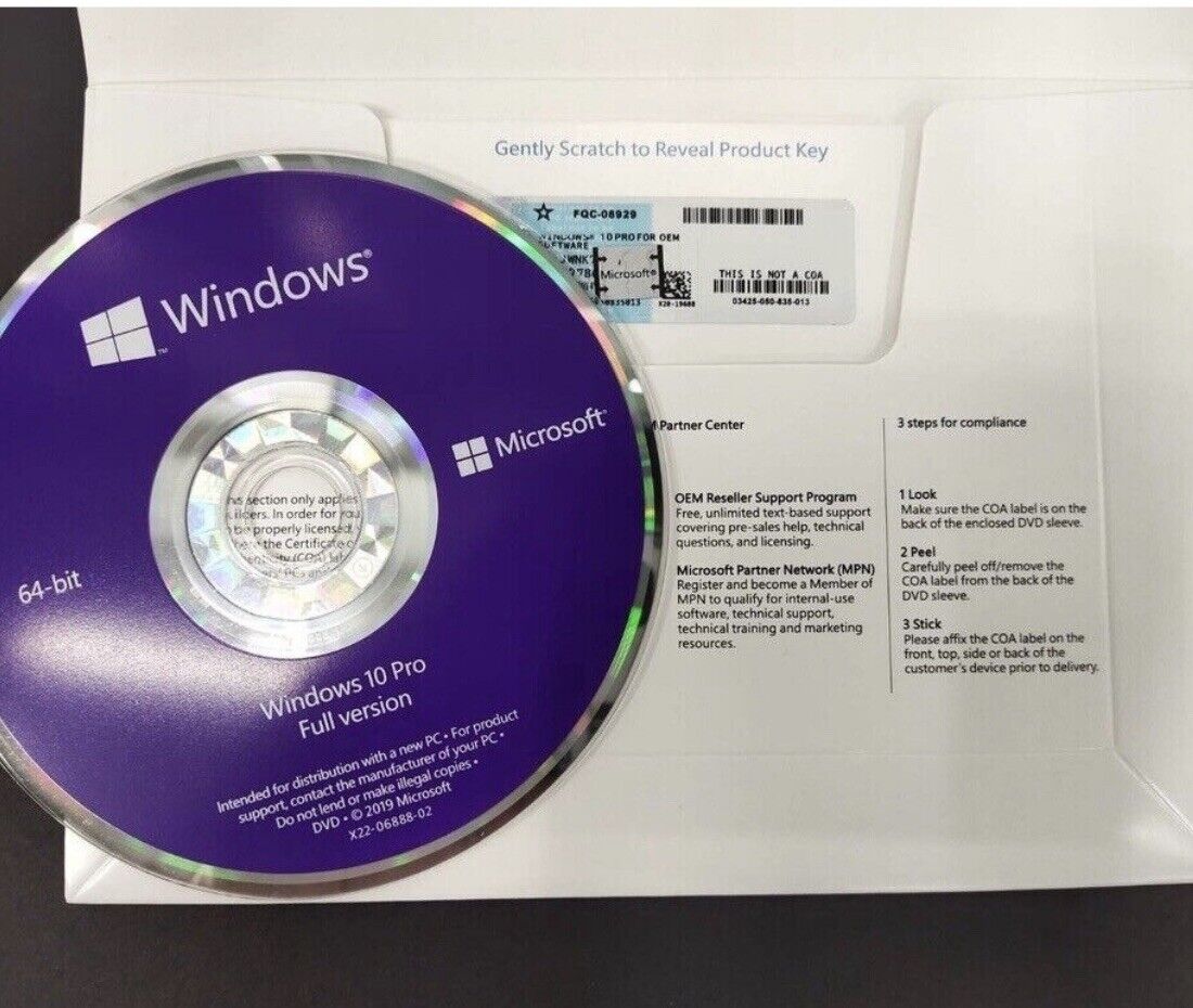 ~ AUTHENTIC Windows 10 Pro 64-Bit (CD)  [BRAND NEW] ~