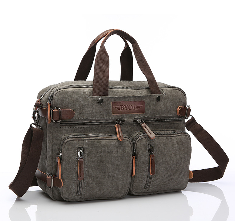 BYOP 3-in-1 Excursion Pilot Bag (Backpack, Shoulder, Handbag) Laptop Travel (L)