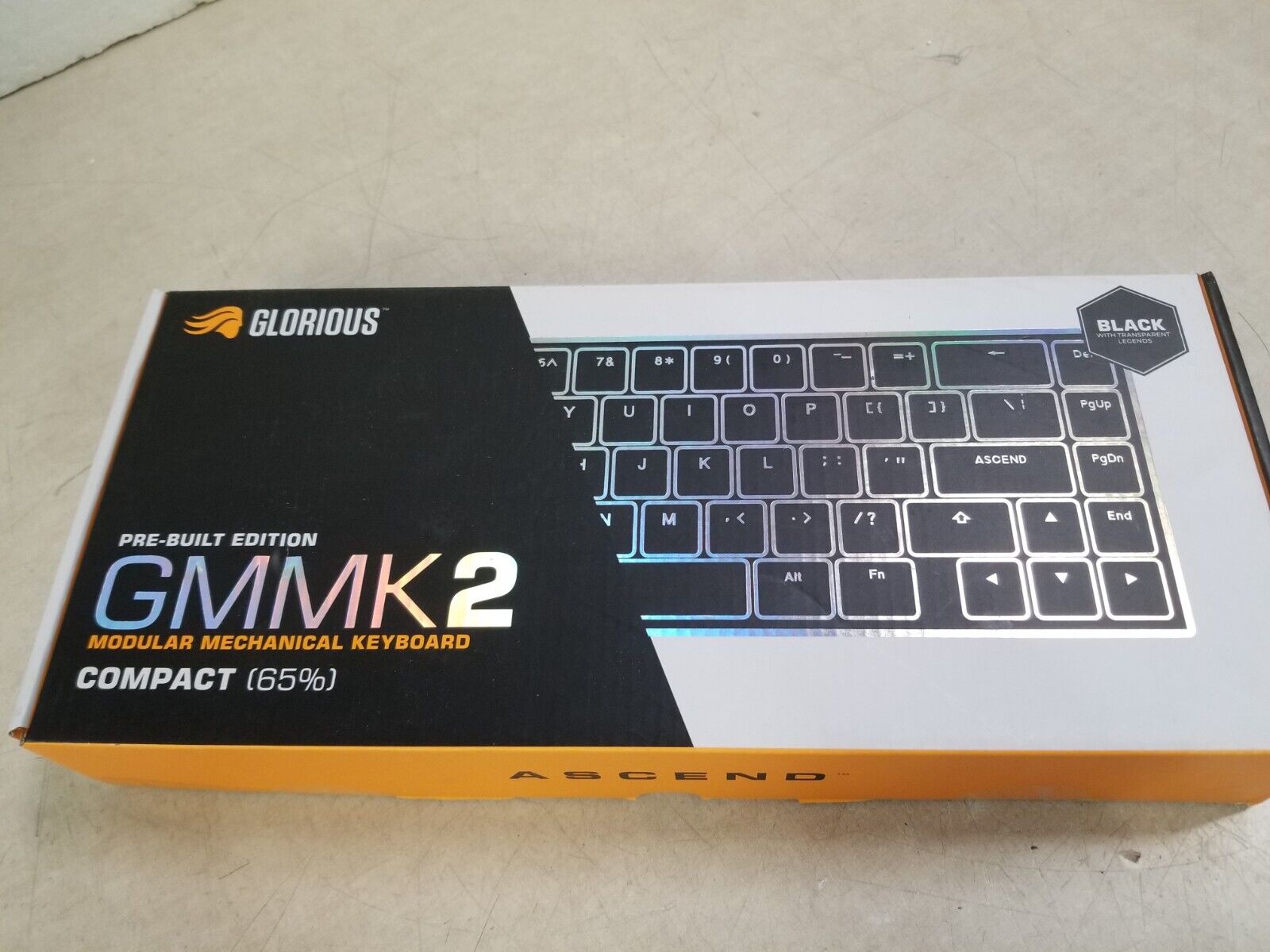 Glorious GMMK2 RGB Compact Mechanical 65% Gaming Keyboard - Black