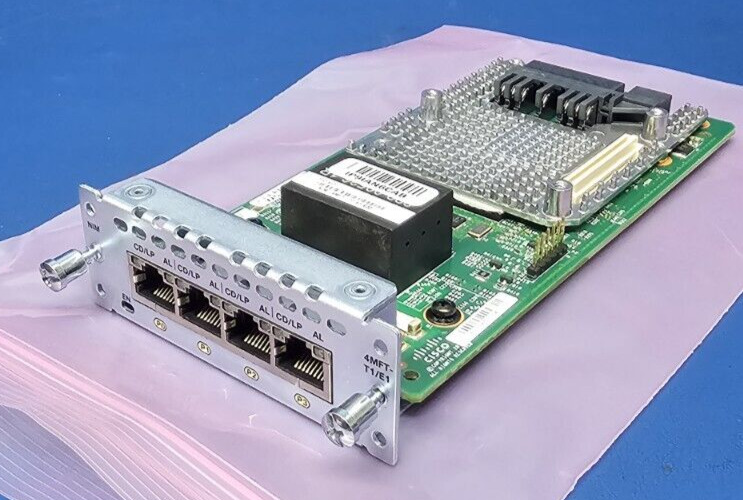 Cisco, NIM-4MFT-T1/E1 4-Port Multiflex Router Expansion Module, ISR4000 Series.