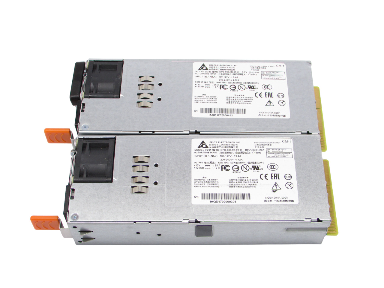 2x Delta Electronics DPS-800AB-25 C 800W Switching Power Supply PSU Lot of 2