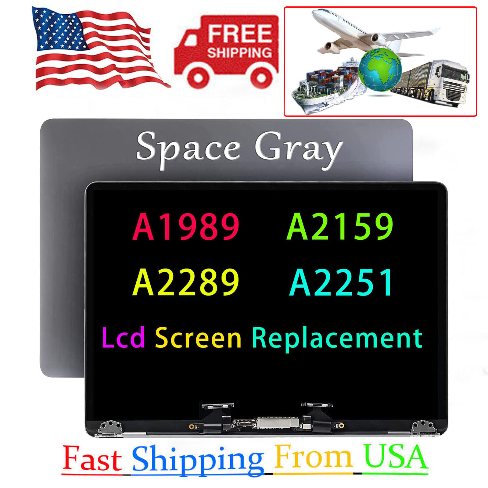 For Macbook Pro A1989 A2159 A2251 A2289 2020 LCD Screen Display Full Assembly