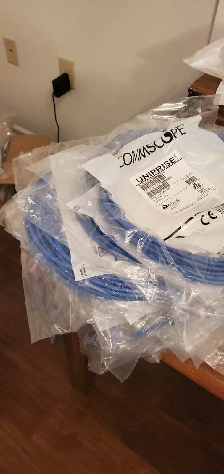 5 x Commscope UNC6-BL-25F 25 Feet Patch Cables 