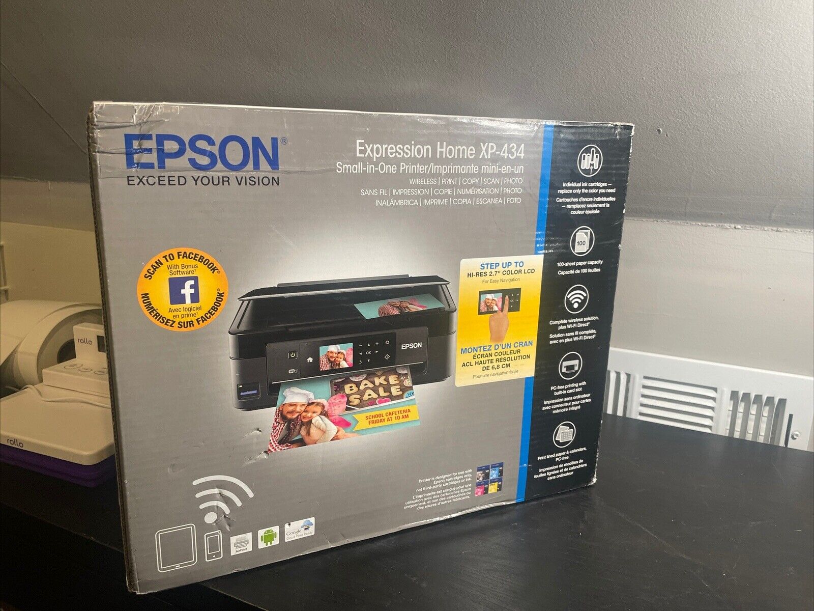 Epson Expression Home XP-446 Wireless Small-In-One Inkjet Printer Brand New Open