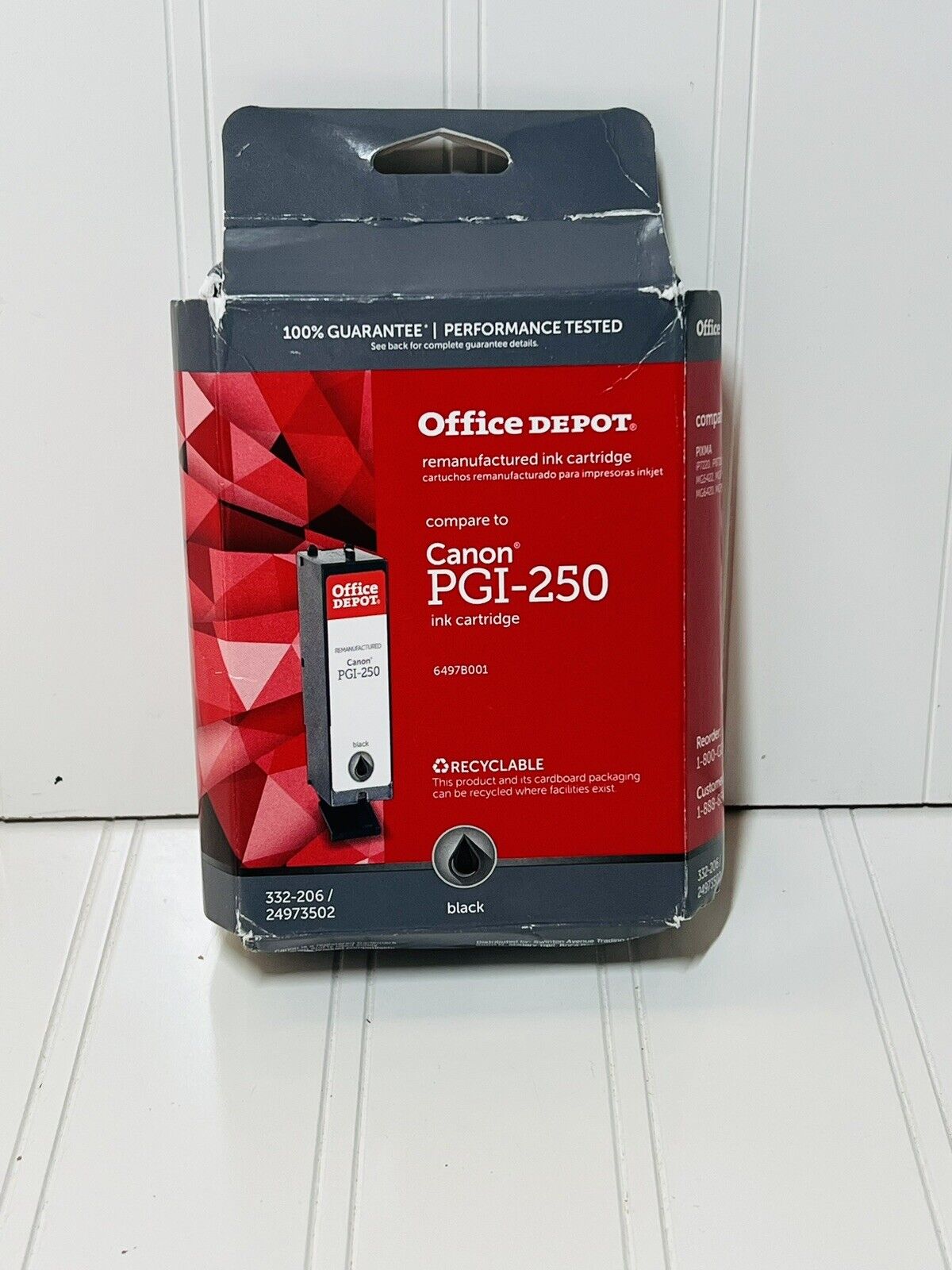 Office Depot Ink Cartridge Compare Canon PGI-250 Black